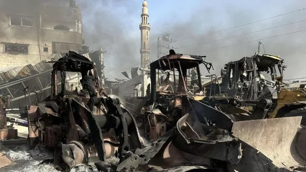 Imagen de archivo de daños causados por un ataque israelí sobre Gaza.