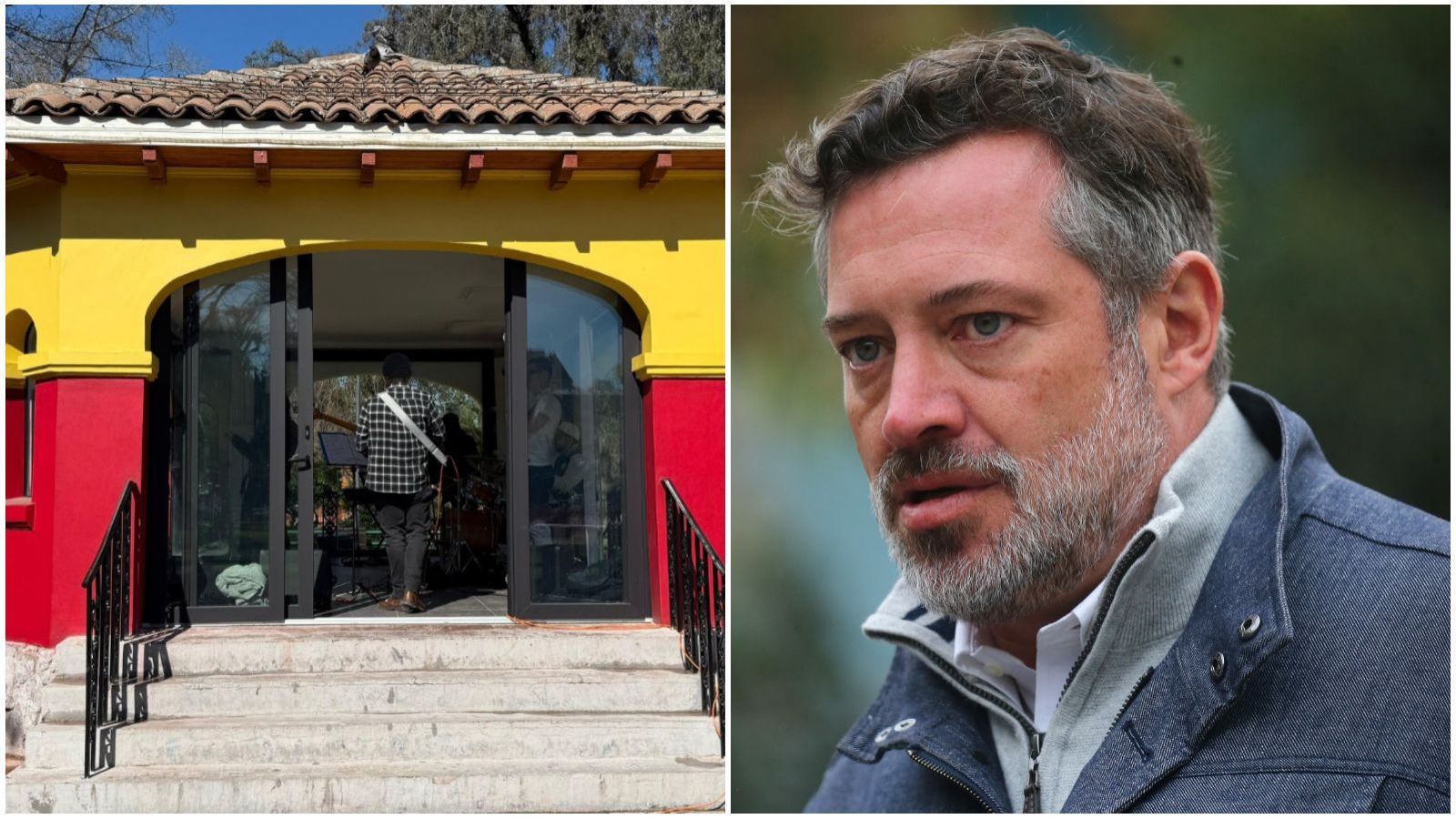 Sebastián Sichel y pérgola de Ñuñoa