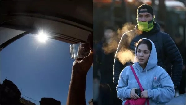 Santiago viene con calor y frio