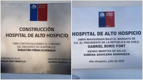 Placa de hospital Alto Hospicio