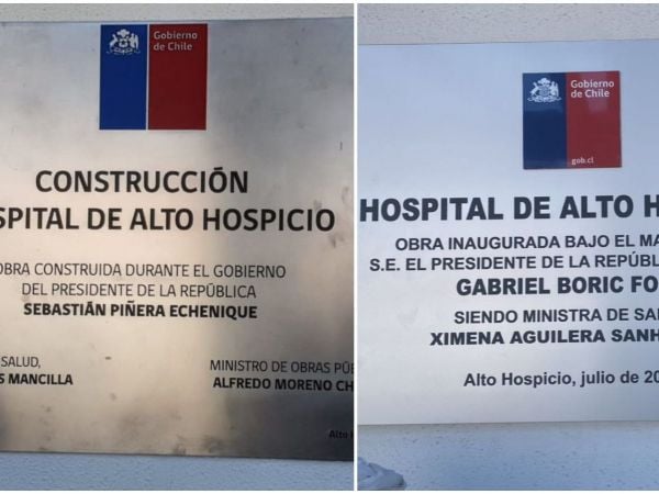 Placa de hospital Alto Hospicio