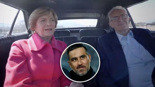 Evelyn Matthei junto a Pedro Carcuro y Claudio Bravo.