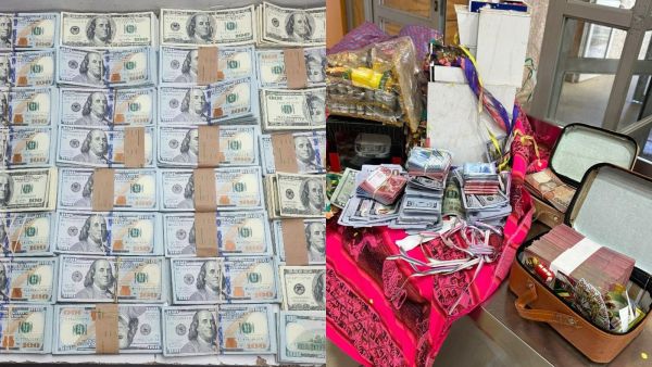 Billetes falsificados y millones de dólares no declarados