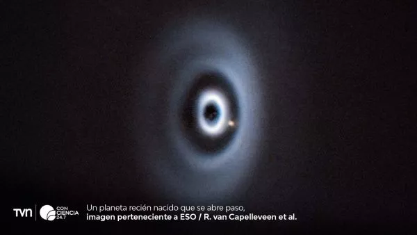 Detectan desde Atacama un exoplaneta en plena formación.