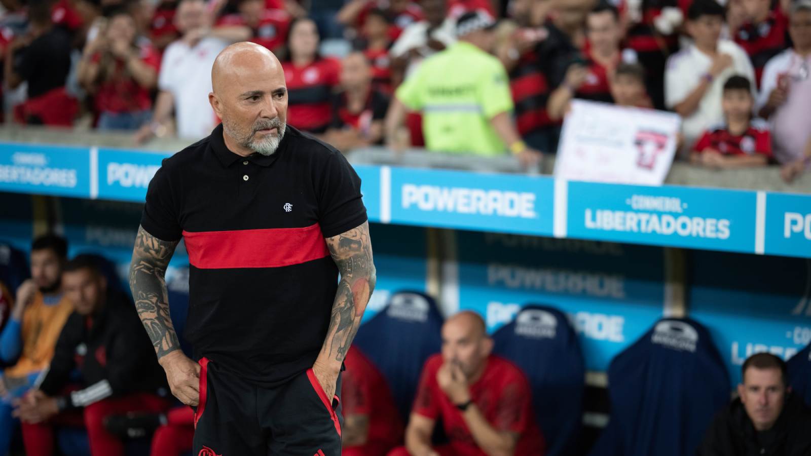 Jorge Sampaoli dirigiendo Flamengo