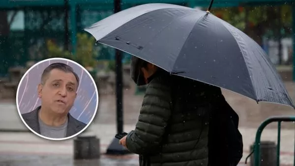 Iván Torres y lluvia en Santiago.