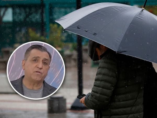 Iván Torres y lluvia en Santiago.