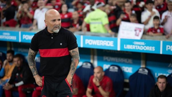 Jorge Sampaoli dirigiendo Flamengo