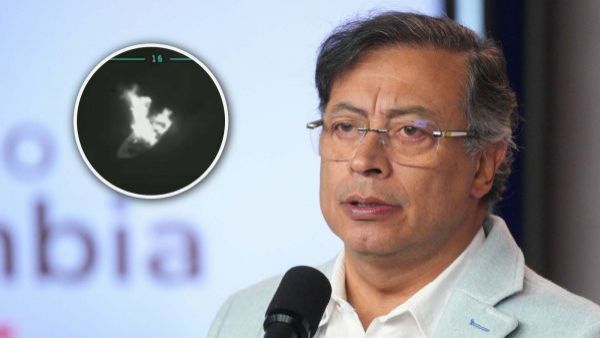 Gustavo Petro y barco atacado