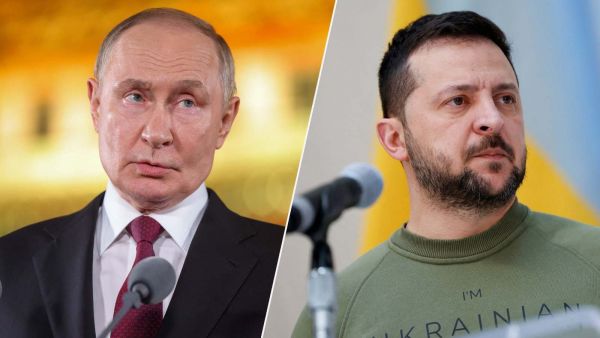 Vladimir Putin y Volodimir Zelenski