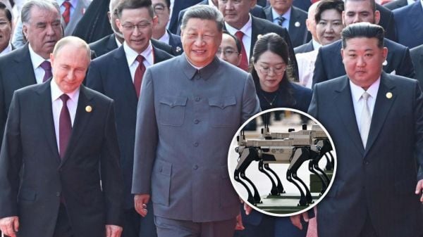 Xi Jinping, Kim Jong-un y Vladímir Putin