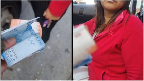 mujer soborna Carabineros