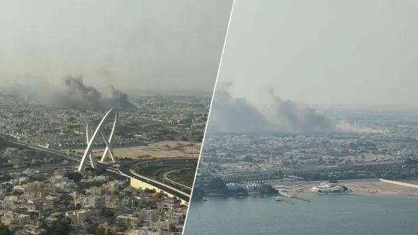 Doha, en Catar. Explosiones en la ciudad.