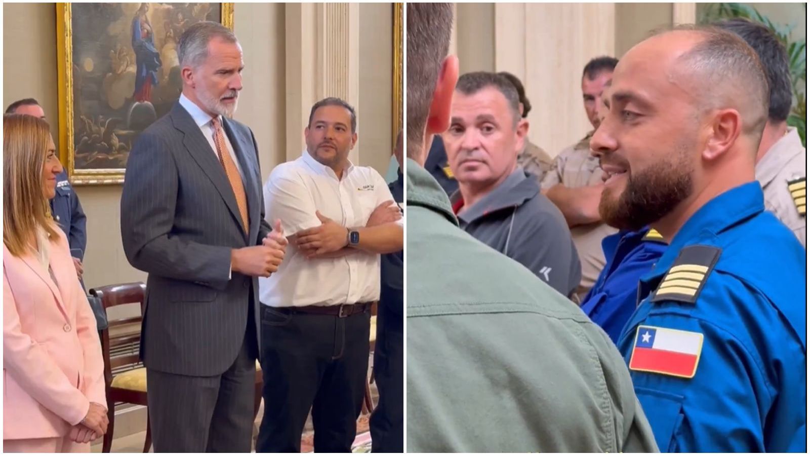 Juan Arriagada Mella y el Rey Felipe VI