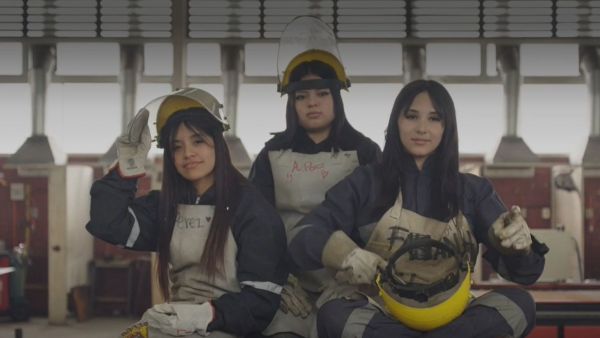 Alumnas del Liceo Francisco Frías Valenzuela de la comuna de La Granja.