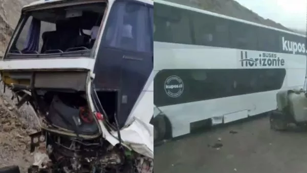 Accidente bus de pasajeros en Camarones