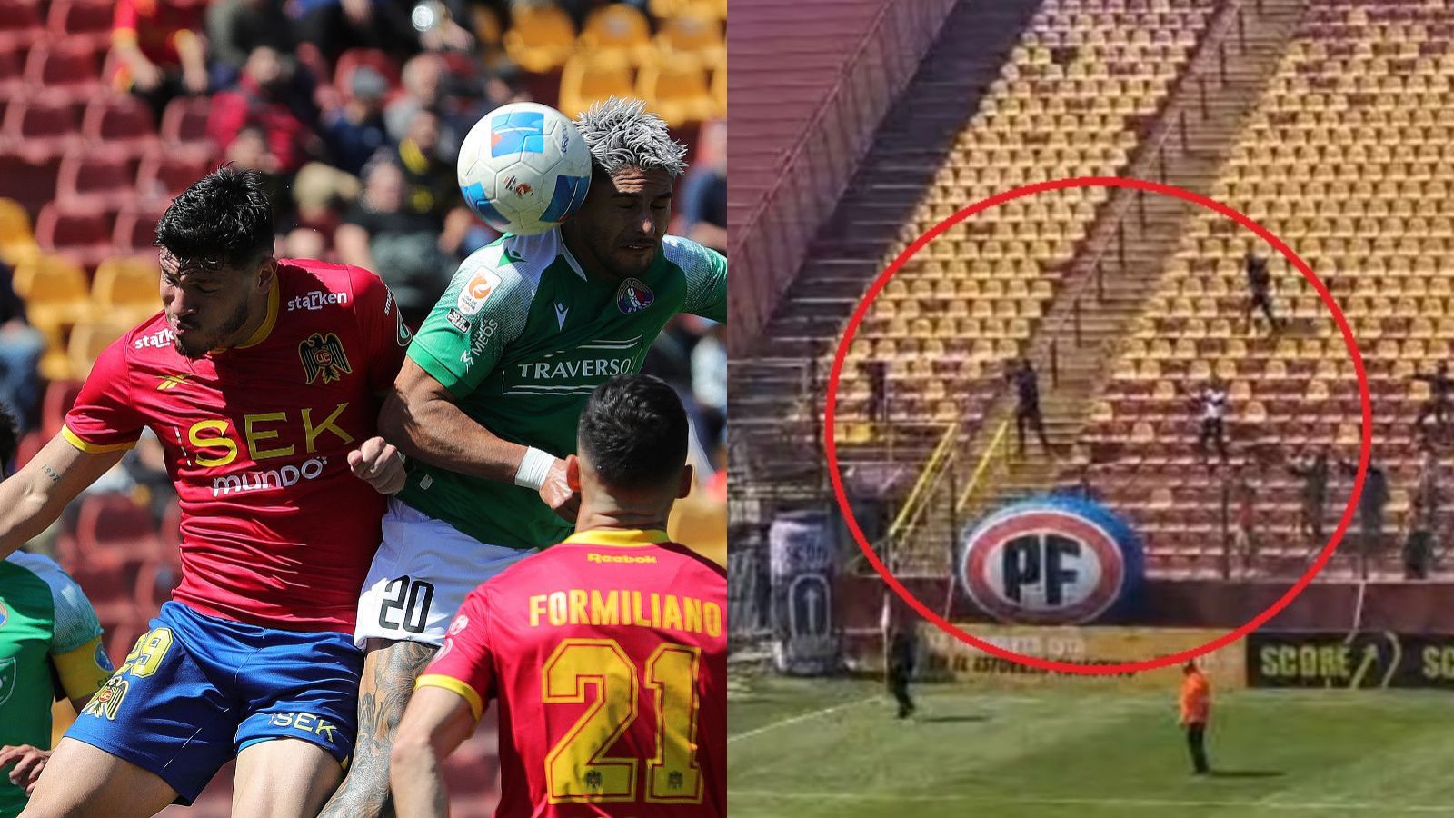 Estadio Santa Laura-Universidad SEK, incidentes en las tribunas tras el clásico de colonias entre Unión Española y Audax Italiano