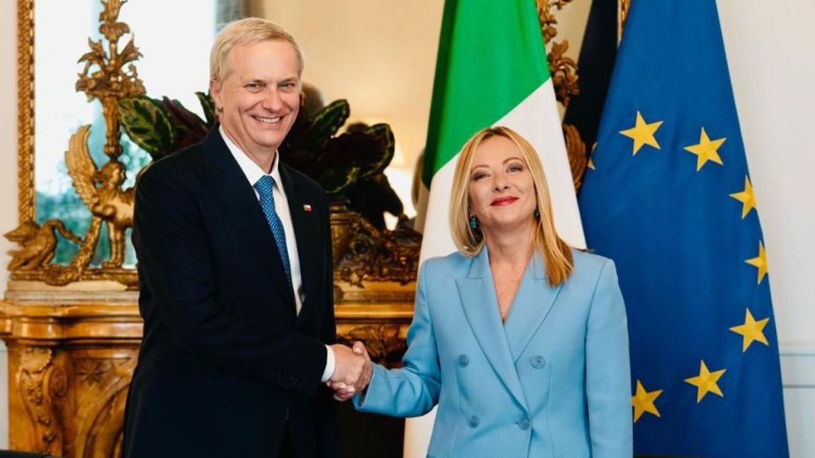 José Antonio Kast con Giorgia Meloni