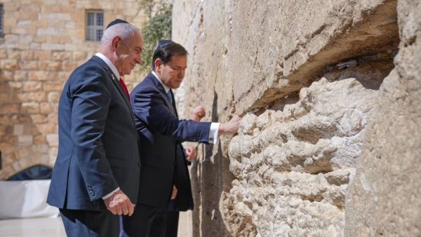 Benjamin Netanyahu con Marco Rubio en Jerusalén