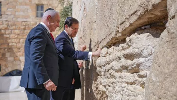 Benjamin Netanyahu con Marco Rubio en Jerusalén