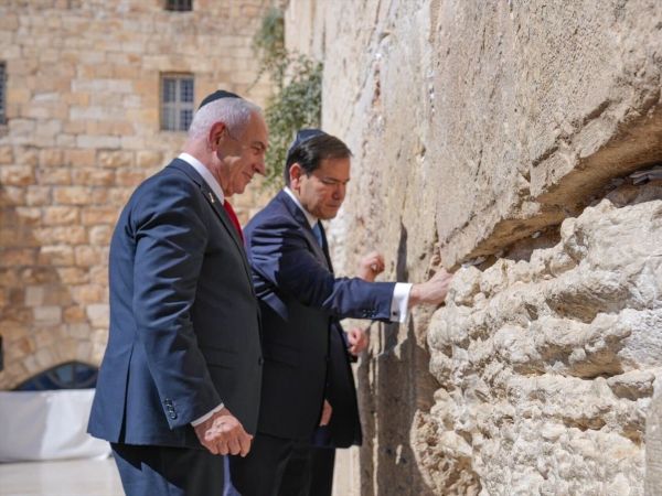 Benjamin Netanyahu con Marco Rubio en Jerusalén