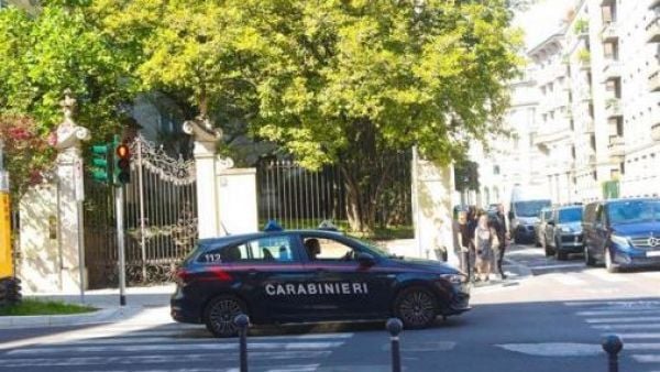 Carabinieri en Milan, Italia.