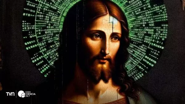 Representación de una foto de un chatbot de Jesús.