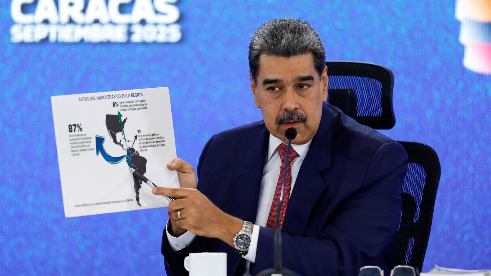 Nicolás Maduro en conferencia de prensa