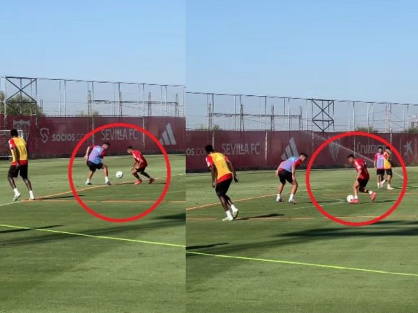 Alexis Sánchez convirtió un golazo en práctica del Sevilla