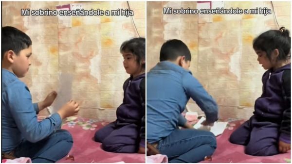 Niño viral le enseña lección a su sobrina
