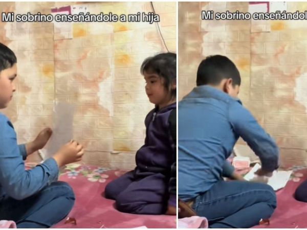 Niño viral le enseña lección a su sobrina