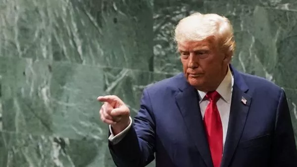 Donald Trump tras su intervención en la ONU