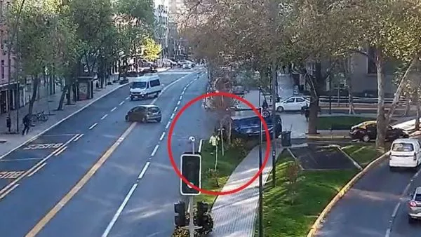 Accidente de tránsito en Providencia con Miguel Claro