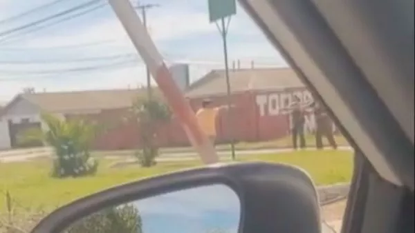 Carabineros dispara a sujeto con machete