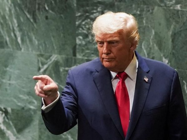 Donald Trump tras su intervención en la ONU