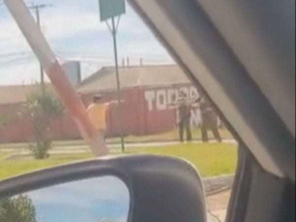 Carabineros dispara a sujeto con machete