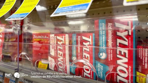 Frasco de paracetamol.