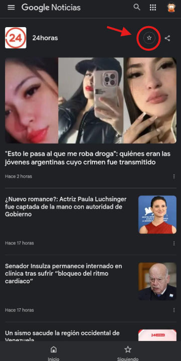 Google Discover en smartphone