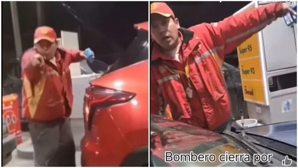 Video viral bombero de LLanquihue en Shell