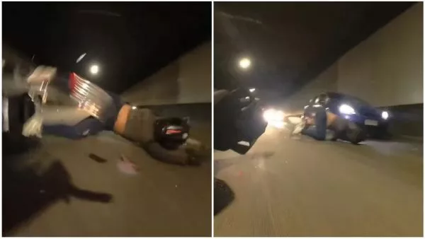 Motorista choca en Autopista Costanera Norte