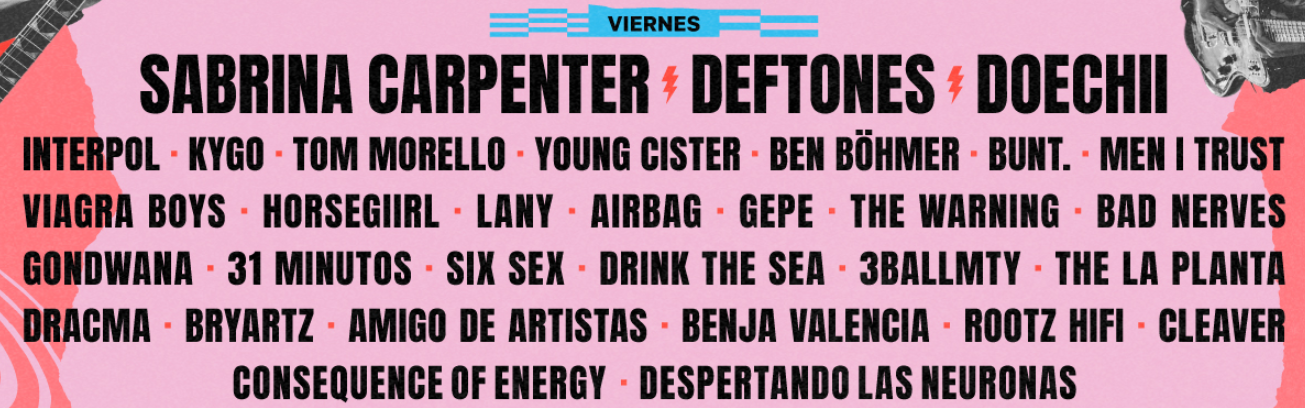 Line up lollapalooza viernes 13 de marzo 2026