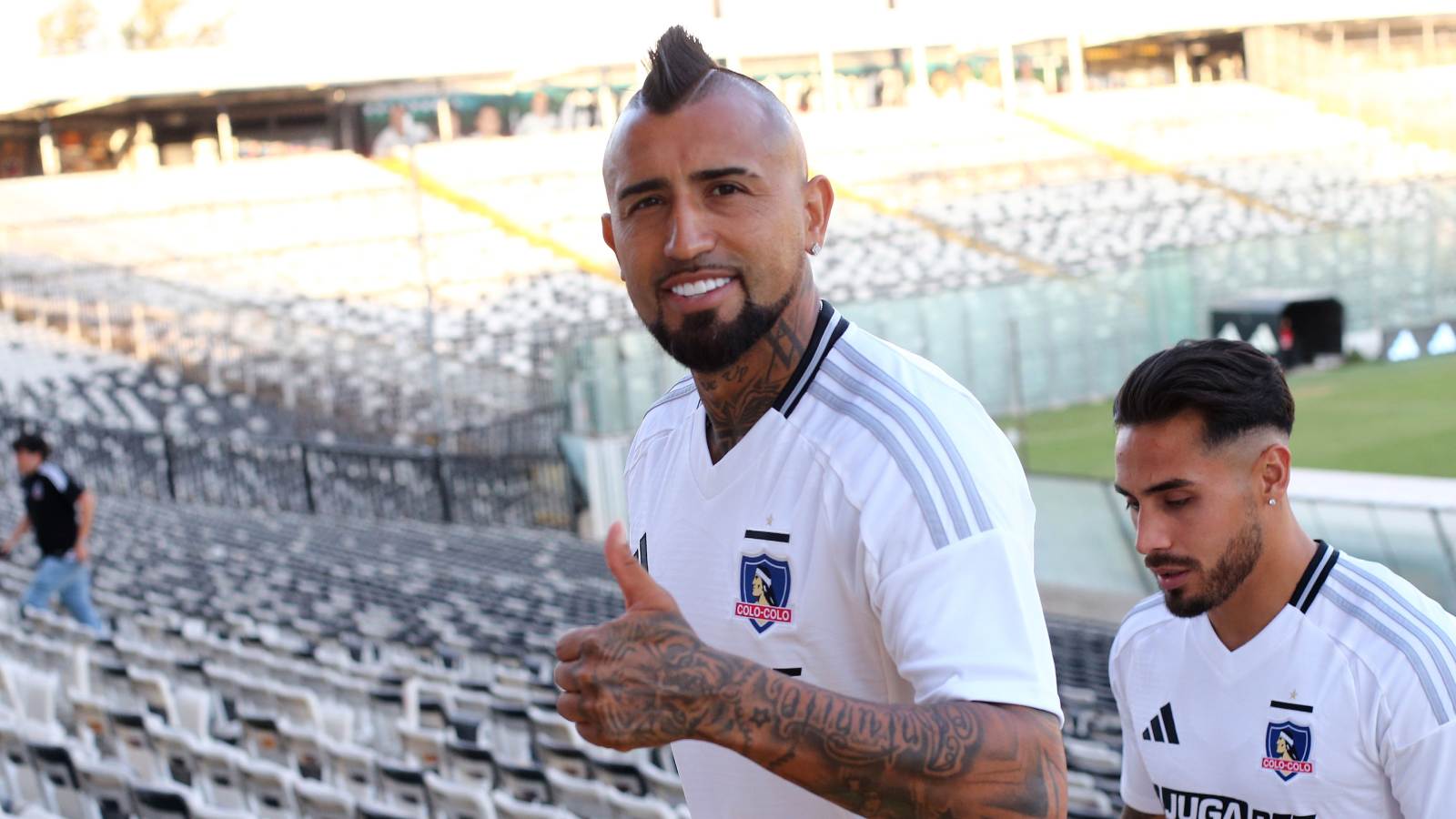 Arturo Vidal en el Estadio Monumental
