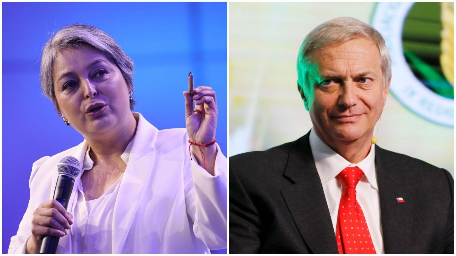 Jeannette Jara y José Antonio Kast