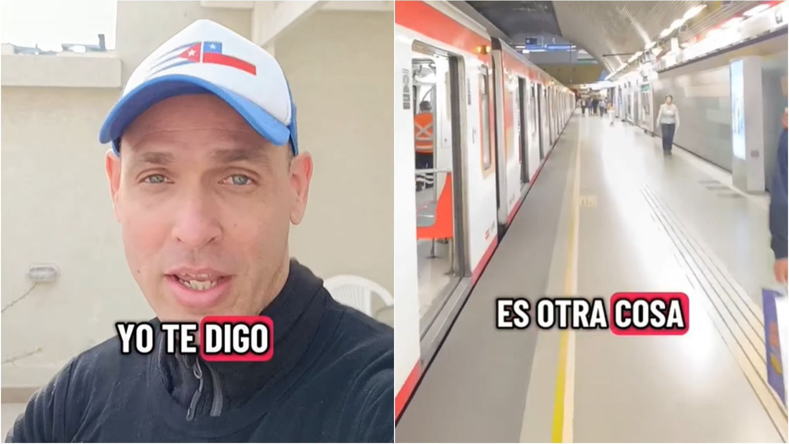 Cubano alucina con el Metro de Santiago