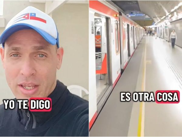 Cubano alucina con el Metro de Santiago
