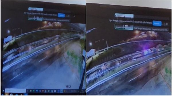 video previo de accidente en Troncal Sur