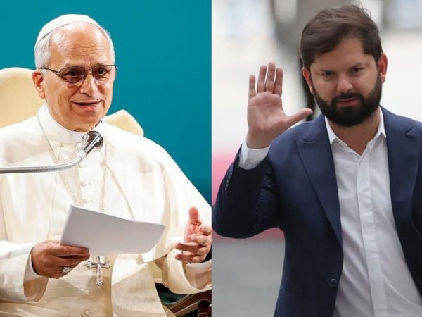 Papa León XIV y presidente Gabriel Boric