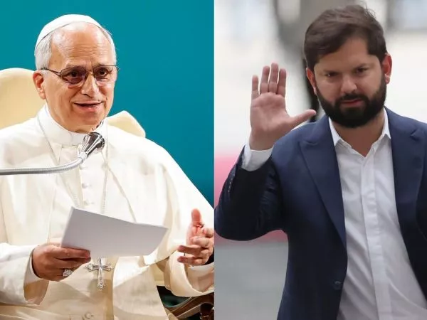 Papa León XIV y presidente Gabriel Boric