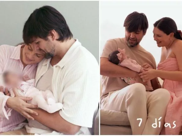 Eugenia Lemos y Matías Kosznik, junto a su hija Alegra