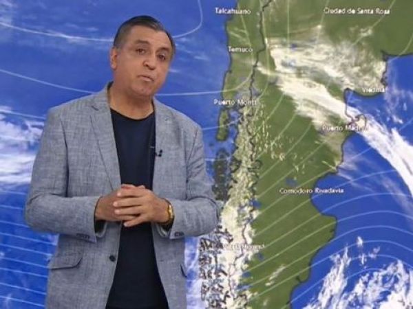 Iván Torres en el pronóstico de el tiempo de 24 Horas Tu Mañana